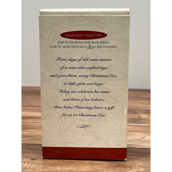 1995 HALLMARK KEEPSAKE ORNAMENT QX5139 MERRY OLDE SANTA WITH BAG OF TOYS - Picture 3 of 8